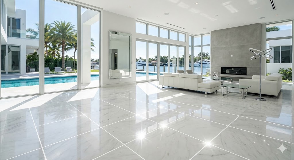 The Hidden Damage Caused by Dirty Grout in Luxury South Florida Homes 1 Luxury marble floor grout restoration in Boca Raton